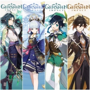 Genshin Impact Conta com Xiao, Zhongli, Venti, Ayaka C1 AR55