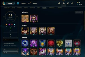Conta prata 3 com 40 Champs e 15 Skins - League of Legends LOL