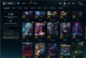 Conta prata 3 com 40 Champs e 15 Skins - League of Legends LOL