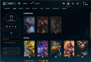 Conta prata 3 com 40 Champs e 15 Skins - League of Legends LOL