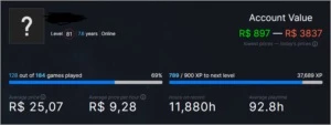 Steam 180 jogos - LVL 83 - 7 anos