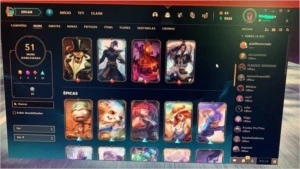 Conta de LOL, level 184 com 51 SKINS, super barata - League of Legends