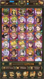 Conta The Seven Deadly Sins: Grand Cross Global - Outros