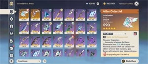 AR 45 Yae Miko + Eula + Keqing C2 + Amos + Atlas + Gemas - Genshin Impact