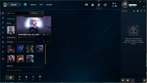 CONTA LOL PLATINA 4 COM JAX CONQUISTADOR - League of Legends
