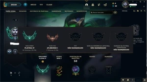 CONTA LOL PLATINA 4 COM JAX CONQUISTADOR - League of Legends