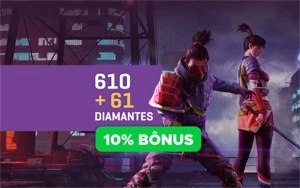Free Fire - 610 Diamantes +10% de Bônus