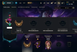 Ouro 3 com TODOS os Champs e 66 Skins - League of Legends LOL