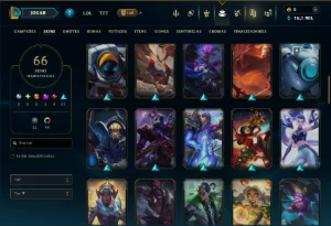 Ouro 3 com TODOS os Champs e 66 Skins - League of Legends LOL