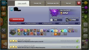 CONTA CLASH OF CLANS CV9 80% FULL