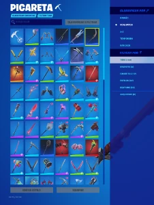 Conta Fortnite com mais de 200 skins tryhard