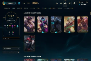 conta de LOL FUll champs , 139 SKin , FULL ACESSO