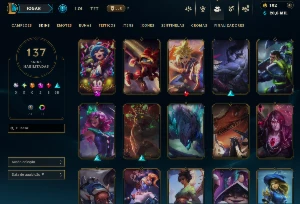 conta de LOL FUll champs , 139 SKin , FULL ACESSO - League of Legends