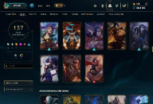 conta de LOL FUll champs , 139 SKin , FULL ACESSO - League of Legends