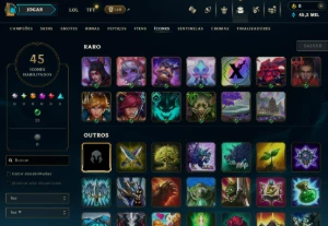 Lvl 21, Skin Lendária, 45K Ea, 3 Skins Total, Honra 4, Lol - League of Legends