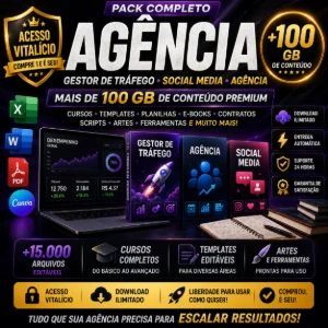 Pack completo para Gestor de Tráfego, Social Media e Agência