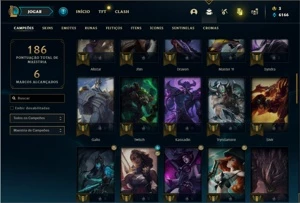 Conta prata 4 com 56 Champs e 29 Skins - League of Legends LOL