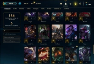 Conta prata 4 com 56 Champs e 29 Skins - League of Legends LOL