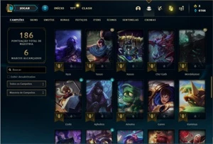 Conta prata 4 com 56 Champs e 29 Skins - League of Legends LOL