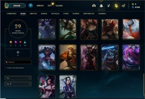 Conta prata 4 com 56 Champs e 29 Skins - League of Legends LOL