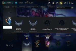 Conta prata 4 com 56 Champs e 29 Skins - League of Legends LOL