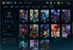 Conta prata 4 com 56 Champs e 29 Skins - League of Legends LOL