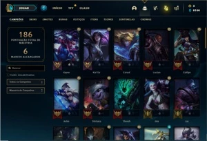 Conta prata 4 com 56 Champs e 29 Skins - League of Legends LOL
