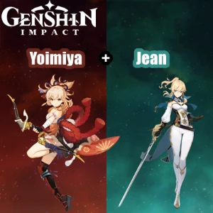 Conta Genshin Impact AR 8 com Yoimiya e Jean ⭐