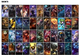 Conta unranked com 150 Champs e 418 Skins + 3 Prestigios - League of Legends LOL