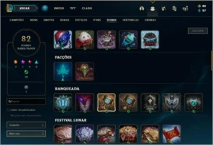 Conta de lol rara com skin rammus rei! - League of Legends