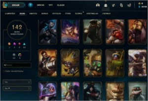 League of Legends CONTA - 142 Skins + All Champs LOL