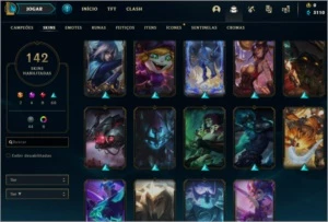 League of Legends CONTA - 142 Skins + All Champs LOL