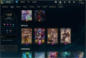 League of Legends CONTA - 142 Skins + All Champs LOL