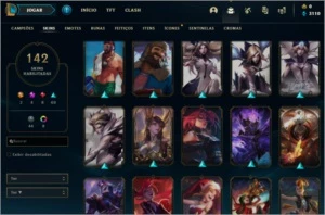 League of Legends CONTA - 142 Skins + All Champs LOL