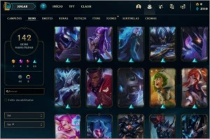 League of Legends CONTA - 142 Skins + All Champs LOL