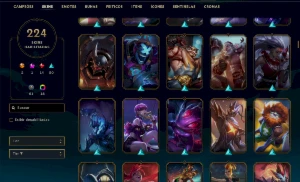 Conta Platina 2-  224 SKINS - League of Legends LOL