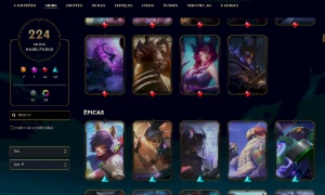 Conta Platina 2-  224 SKINS - League of Legends LOL