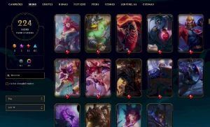 Conta Platina 2-  224 SKINS - League of Legends LOL