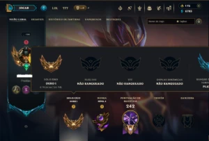 Ouro 1 com 110 Champs e 92 Skins +10 Miticas - League of Legends LOL