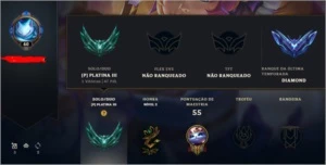 Conta ex diamante 2 3460rp 12580ea - League of Legends: Wild Rift LOL WR