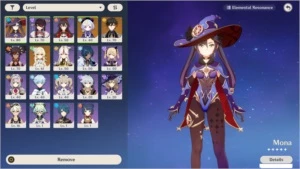 Conta ENDGAME AR42 Mona, QiQi, Zhongli e Aquila Favonia - Genshin Impact