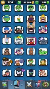 Clash Royale Nível 13 mais de 30 cartas fulls ,tá barato