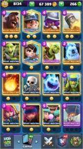 Clash Royale Nível 13 mais de 30 cartas fulls ,tá barato