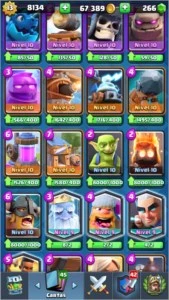 Clash Royale Nível 13 mais de 30 cartas fulls ,tá barato