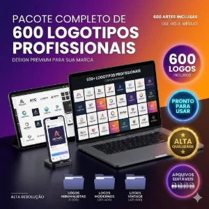 Pacote Com 600 Logotipos Profissionais