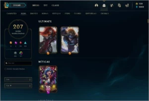 CONTA DE LOL COM SKINS VITORIOSAS DESDE A SEASON 2. - League of Legends