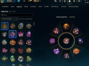 Esmeralda, 19 Skins, 47K EA, honra 4, Lvl 104, 128 campeões - League of Legends LOL