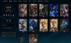 Conta de lol sem Elo 624 Skins 409 icones - League of Legends