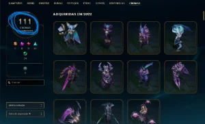 Conta de lol sem Elo 624 Skins 409 icones - League of Legends