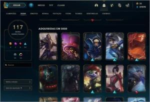 CONTA DE LOL DIAMANTE 1 TODOS CHAMPS 117 SKINS - League of Legends